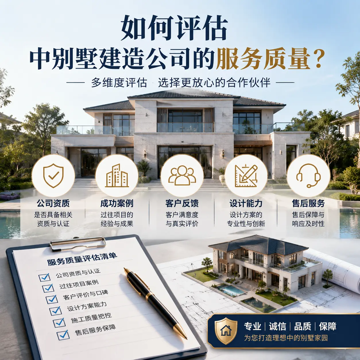 如何评估 织金 中别墅建造公司的服务质量？
