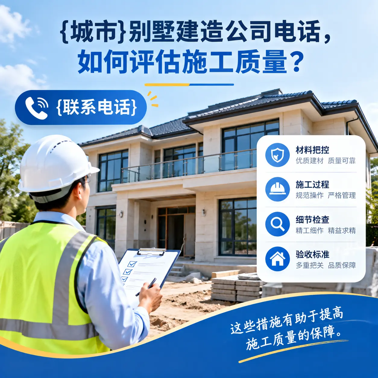 织金别墅建造公司电话,如何评估施工质量?