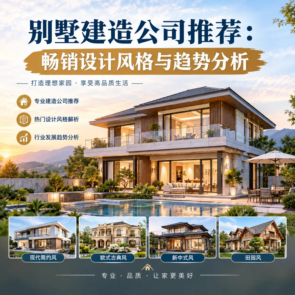 别墅建造公司推荐： 织金 畅销设计风格与趋势分析