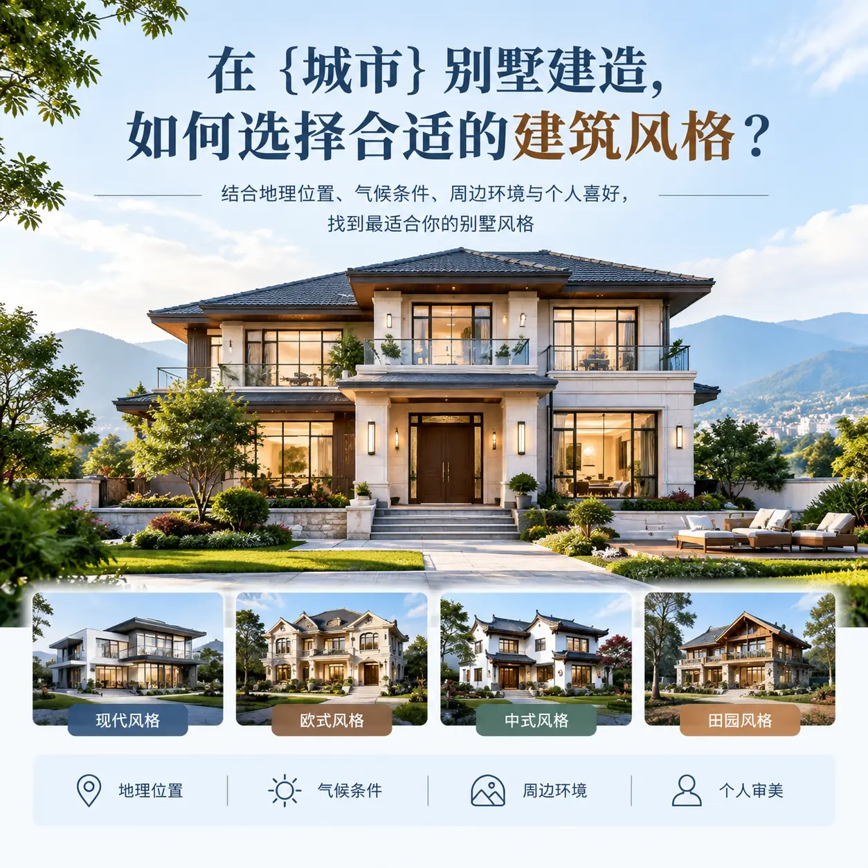 在 织金 别墅建造，如何选择合适的建筑风格？